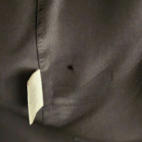 KRISTEN BLAKE Vintage Black Wool Cashmere Blend Essential Trench Coat size 10 - Picture 9 of 9